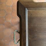 Walnut wheeled dessert trolley, circa 1900