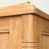 Parisian art deco wardrobe sliding doors solid raw oak