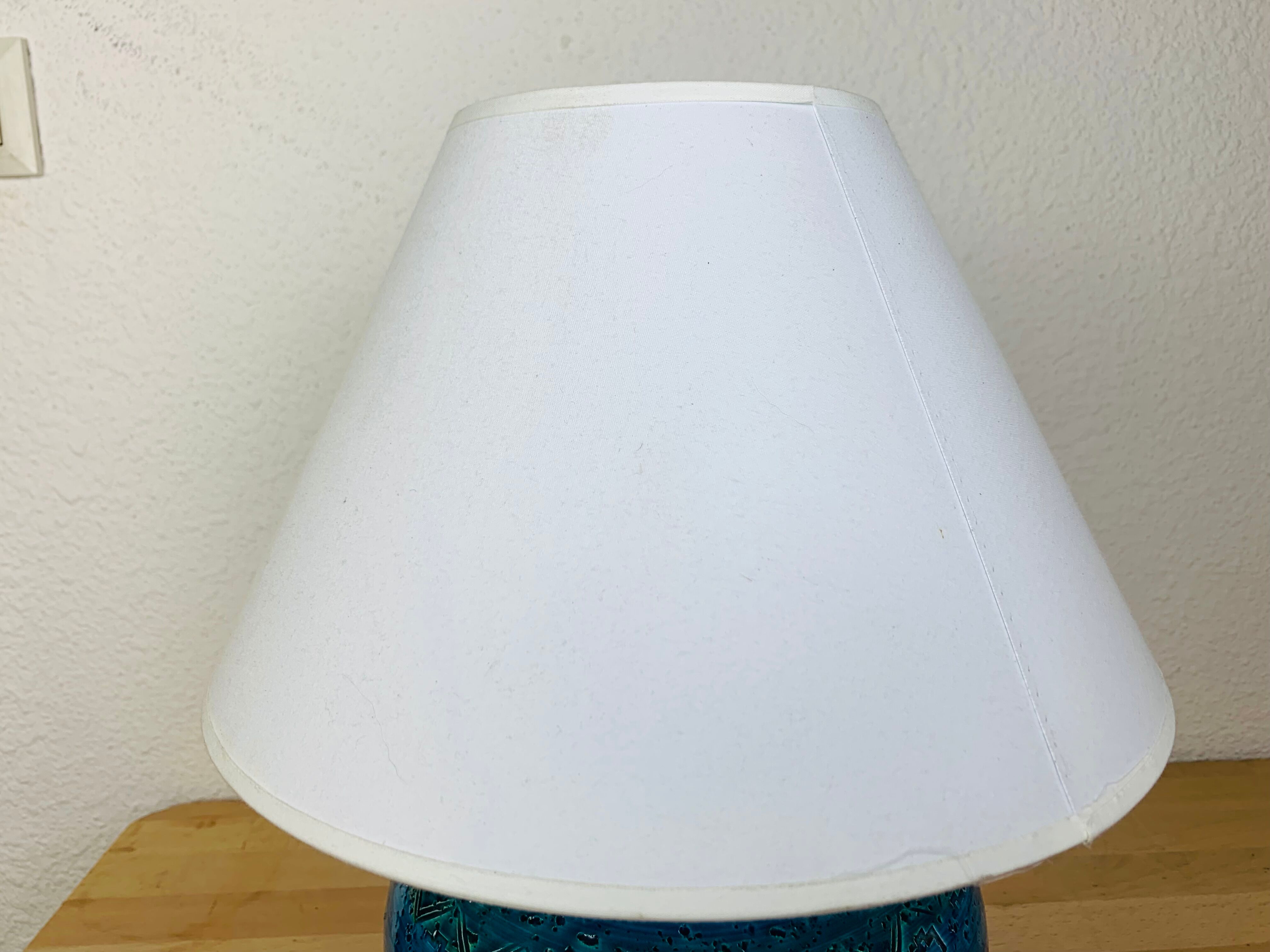 Lamp Aldo Londi Rimini, blue ceramic