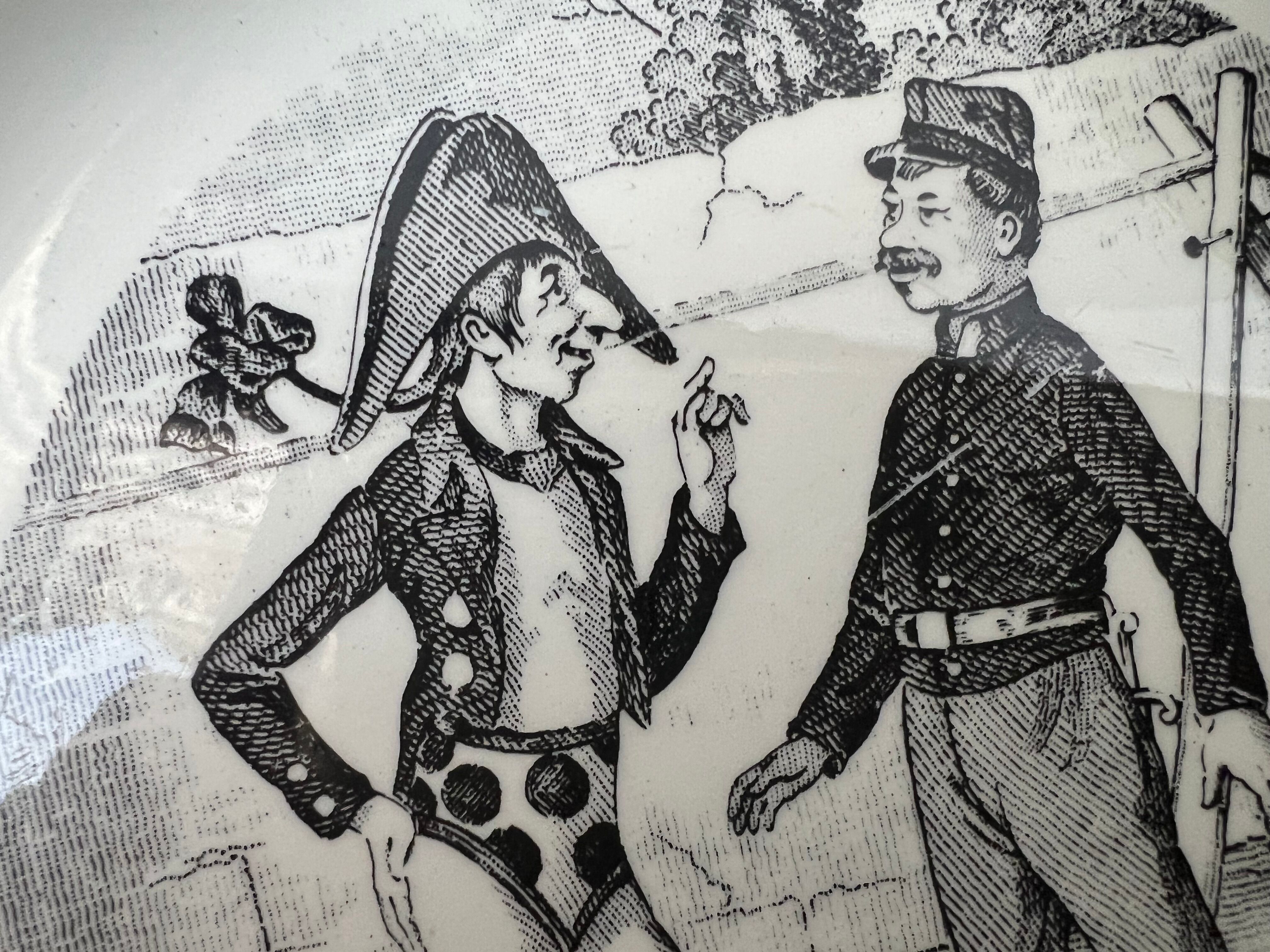 10 talking dessert plates on the theme of riddles Sarreguemines