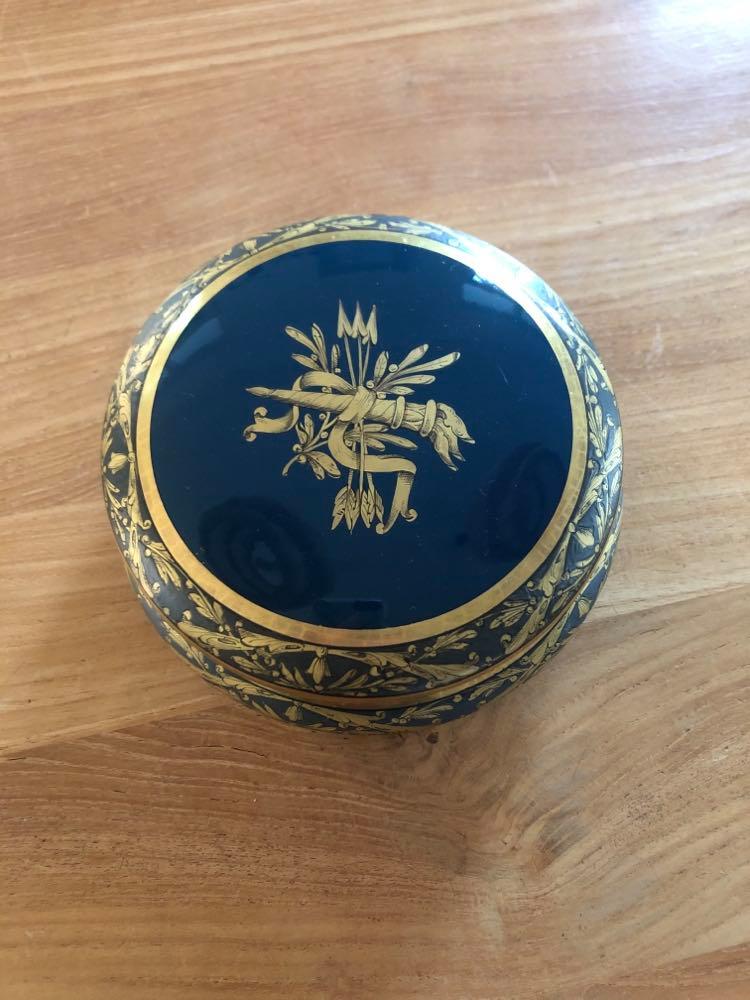 Candy factory Pinon-Heuzé ceramic ceramic golden blue earthenware