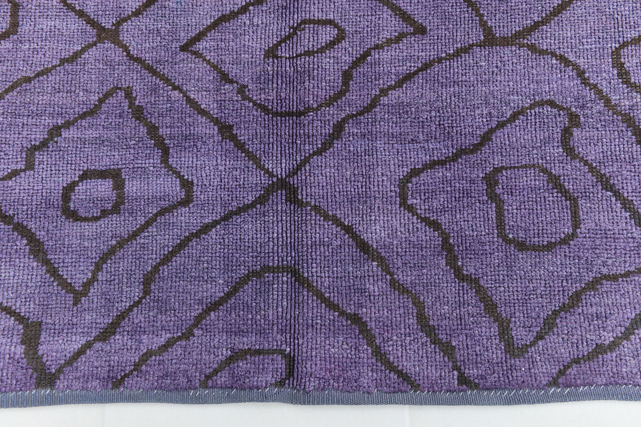 7x9 modern vintage purple  hemp area rug,