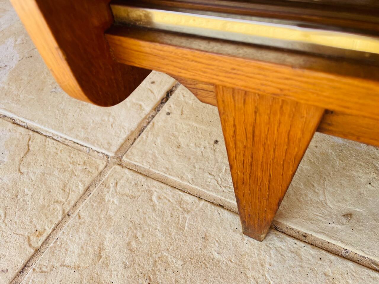 Storage unit/Library with sliding glass doors 1960s