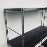 2 modular string wall shelves from the 60s, metal