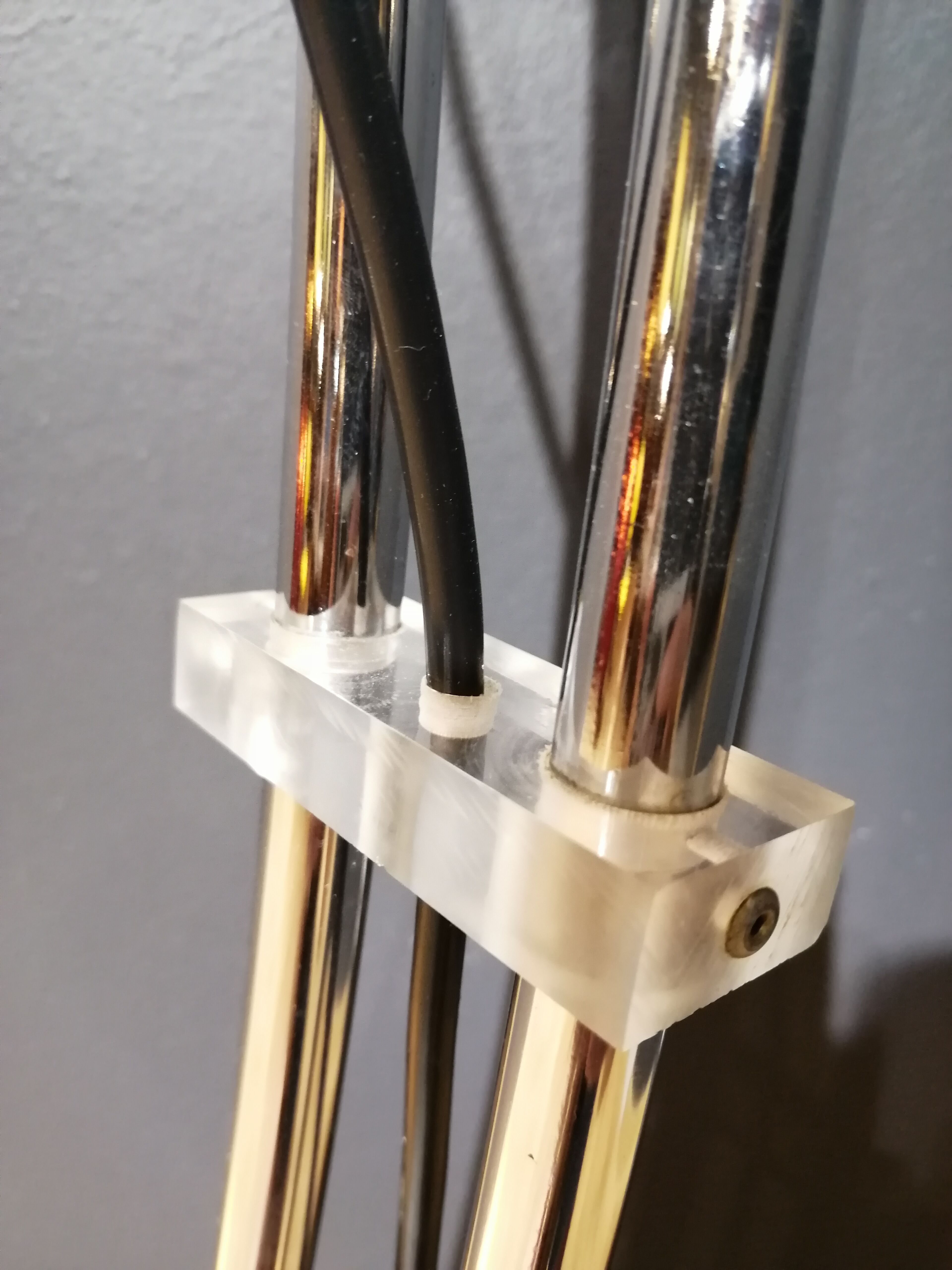 Arc floor lamp with marble foot, 60s