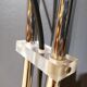 Arc floor lamp with marble foot, 60s