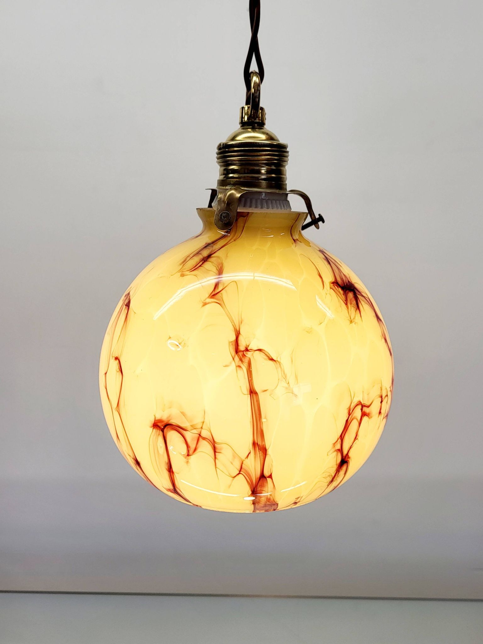 Art Deco lamp in opaline glaze Verreries de Scailmont Henri Heemskerk Belgium