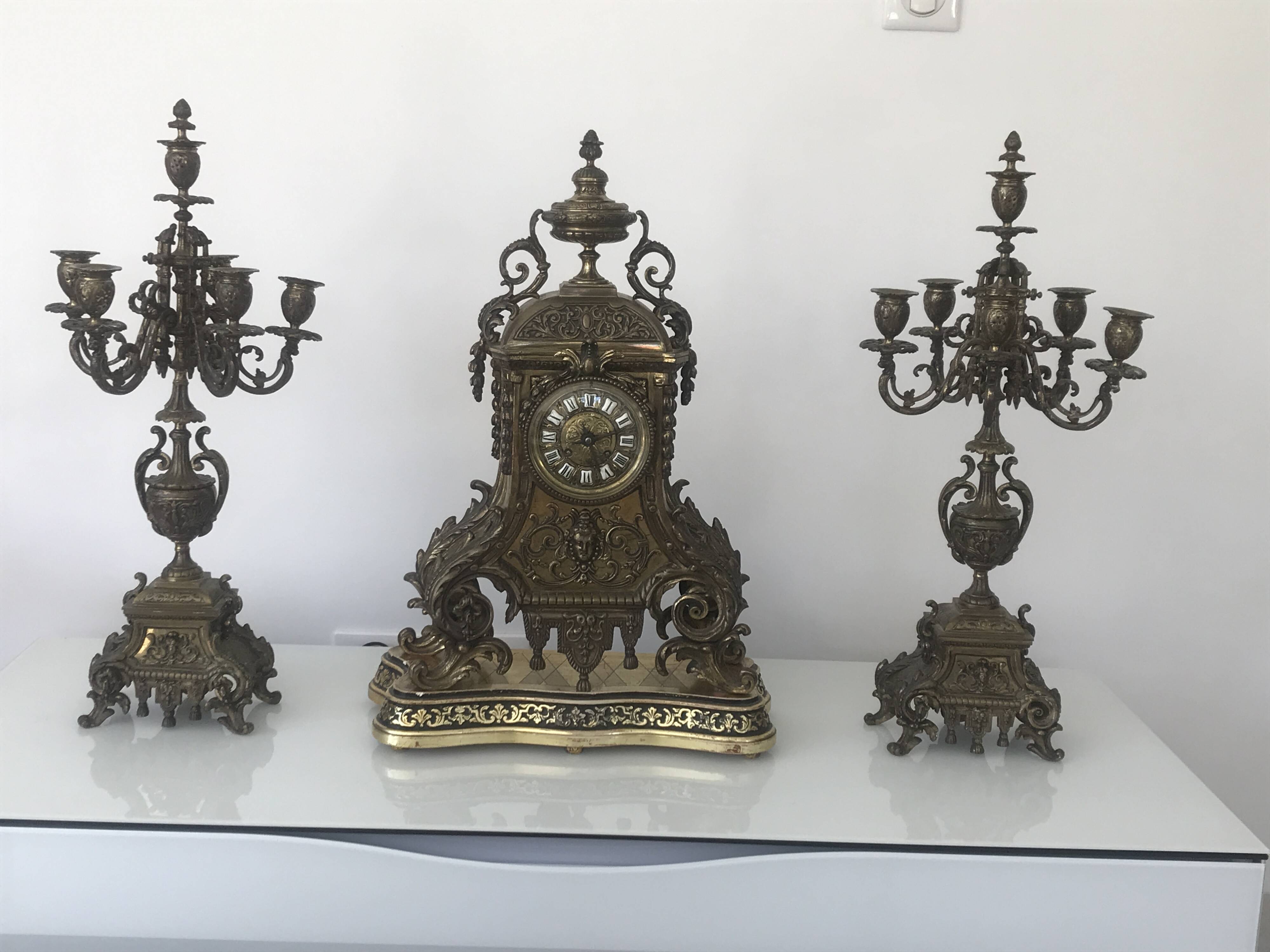 garniture de cheminée Bronze