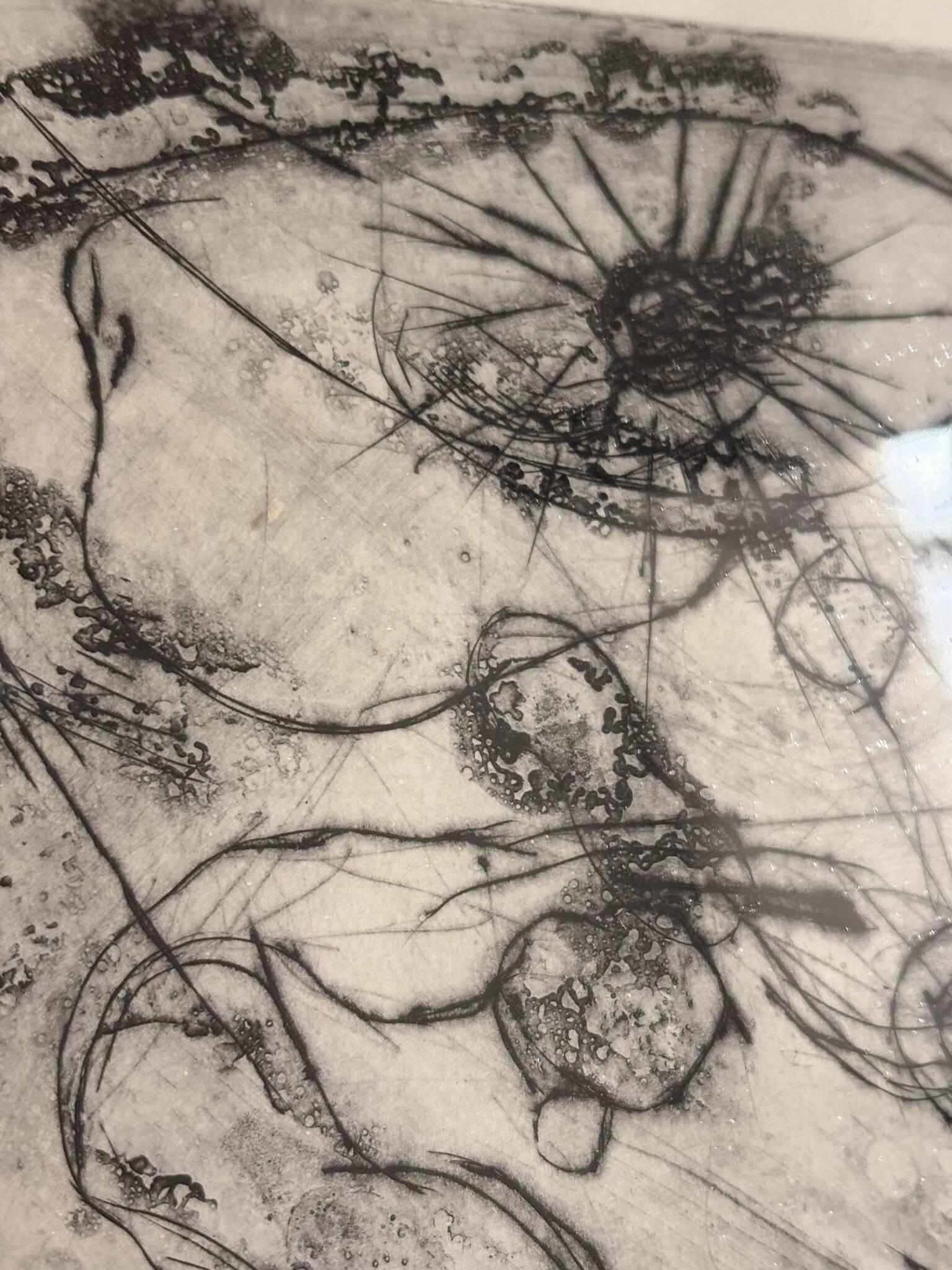 Etching Abstract Gravure Jean Tsamis Signed Numbered 1/10