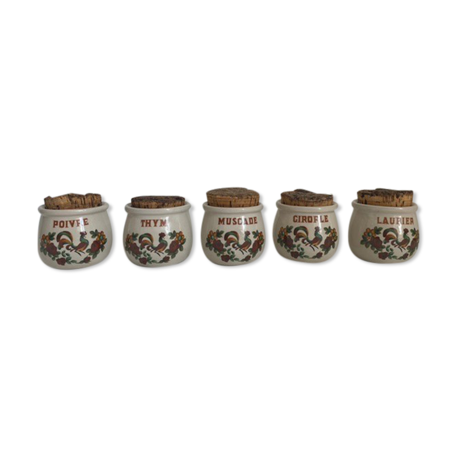 Série de 5 pots à épices