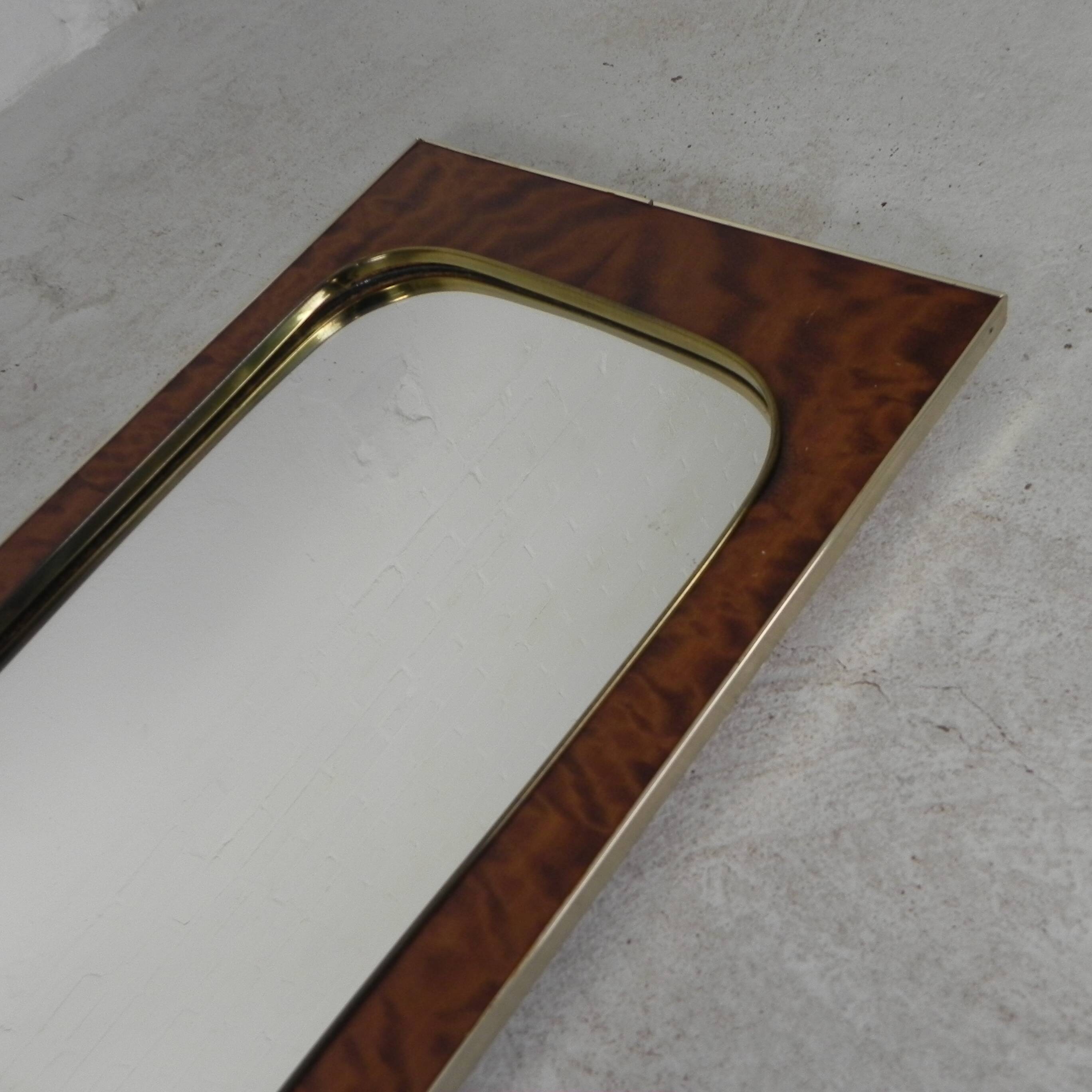 Large vintage oval mirror, 1960s