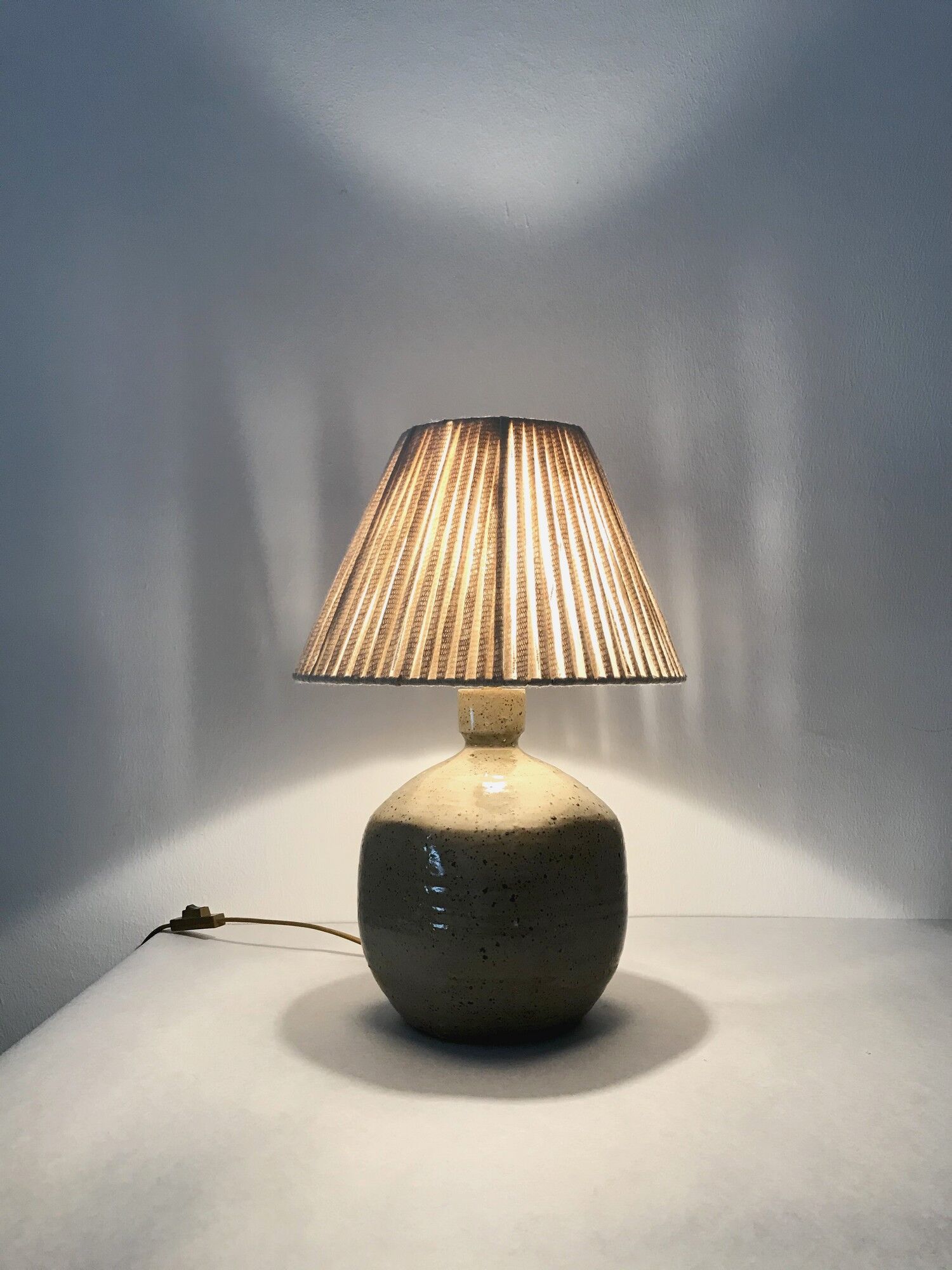 Vintage lamp in glazed stoneware 70s
