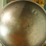 Copper cauldron with golden bronze bull heads