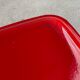 Plateau / plat de service vintage en émail rouge SILIT