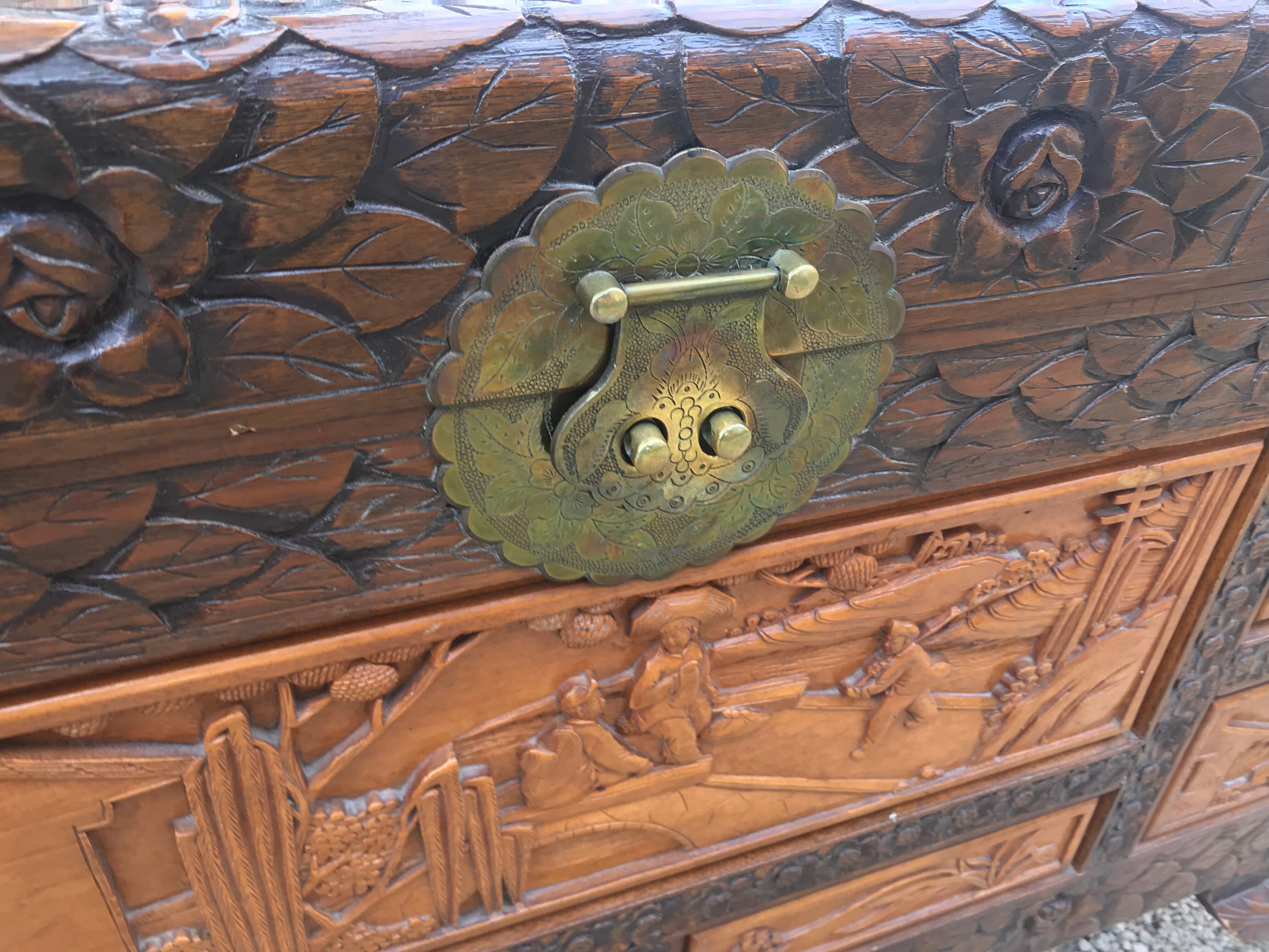 Indonesian sculpted chest