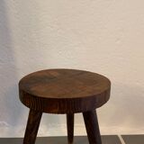 Vintage tripod wood farm stool