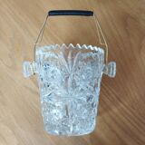 Crystal and brass ice bucket