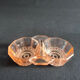 Salière et poivrier en verre rose