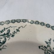 Hollow plate ironstone St Amand Trianon model green - earthenware a