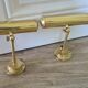 Old pair of gilded brass wall sconces / night lights from the 70s