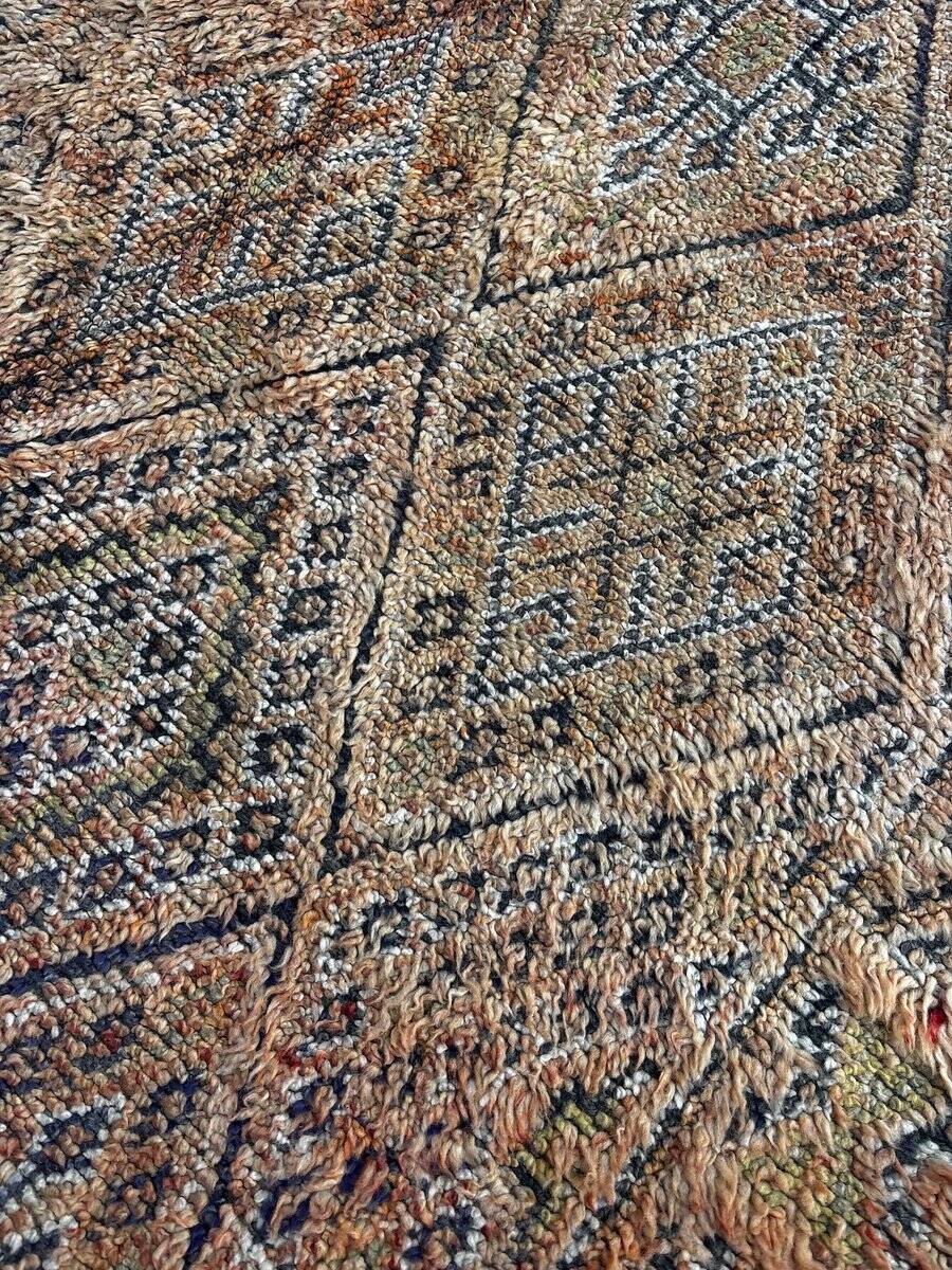 Vintage Moroccan Berber carpet in perfect condition made of wool.