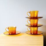 Amber coffee cups 70s