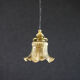 Old tulip suspension painted gold with new brass