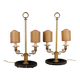 Lampes de table vintage première moitié '900 en bronze doré et marbre