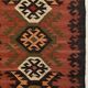 Jute and wool handwoven kilim runner