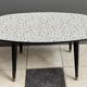 Black and White oval formica table 1960s