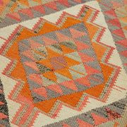 Turkish Handwoven Vintage Herki Kilim 107 cm x 342 cm