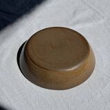 A solid brown flat-bottomed stoneware bowl D18