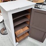 Title: Small Two-Tone Work Cabinet – 1950s