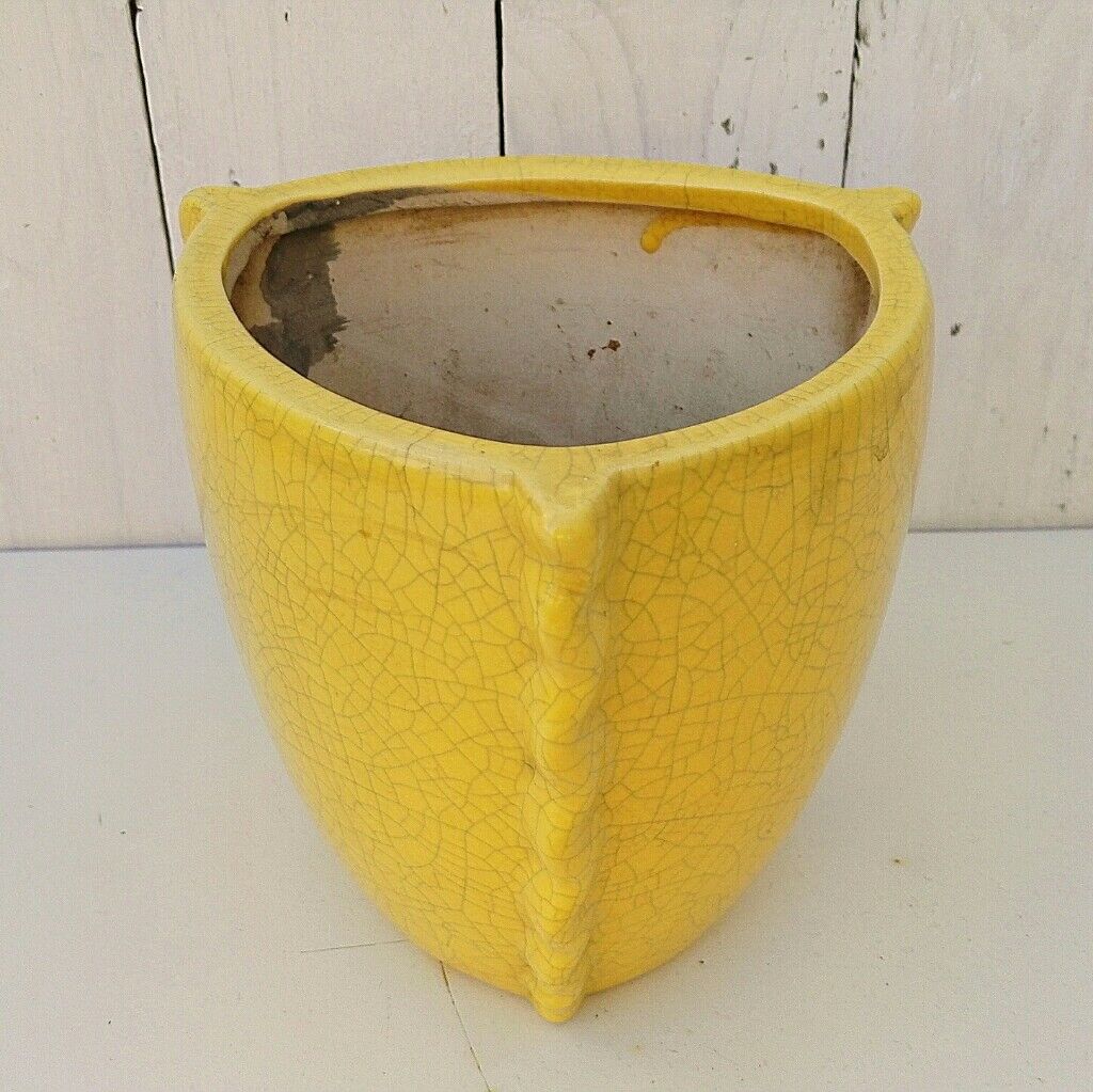 Cache pot en céramique craquelée style art déco