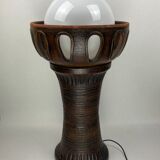 Brutalist ceramic mushroom floor lamp 100cm, 1960s