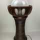Lampadaire champignon brutaliste en céramique 100 cm, années 1960