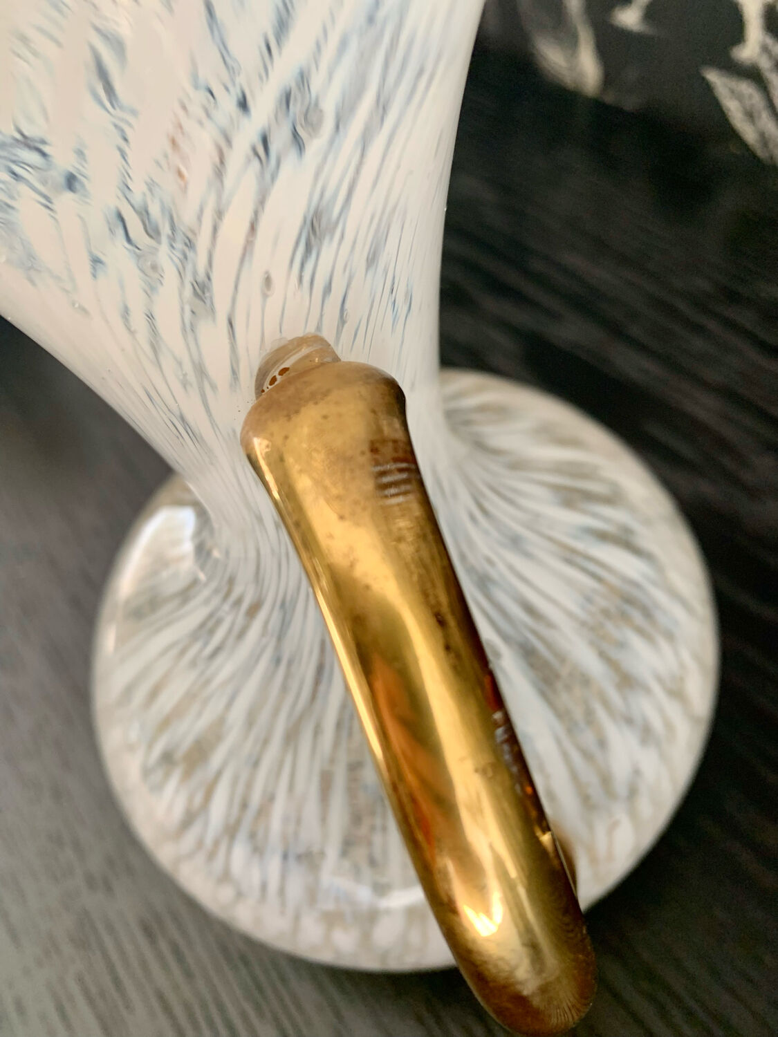 Glass vase by Clichy Art Deco style