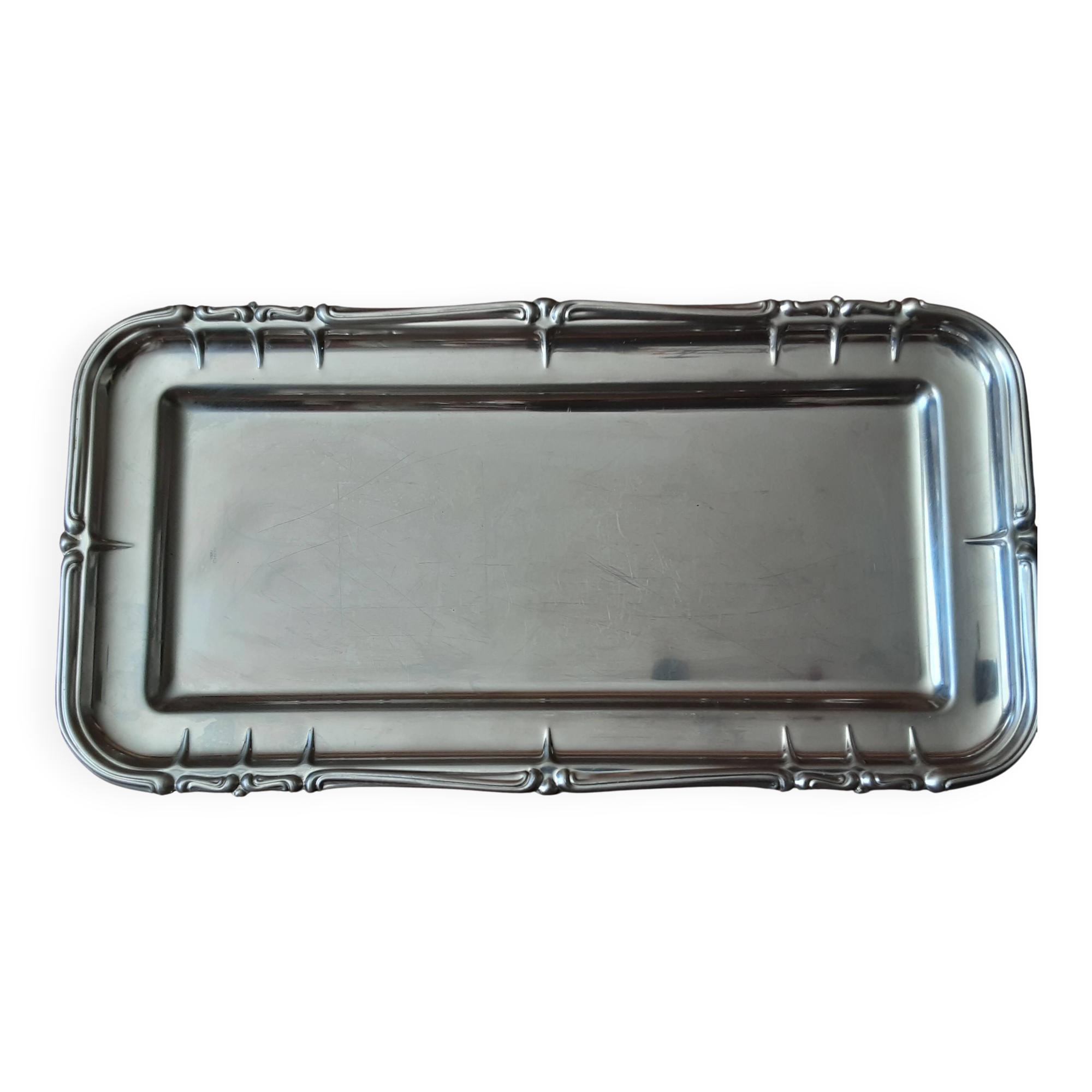 Silver-colored metal tray