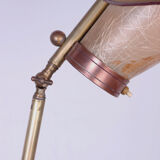 Italian floor lamp in brass was conical adjustable in inclination and height 1950