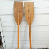 Pair of wooden oars