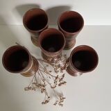 Set of 5 stoneware mazagrans.