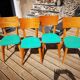 Lot de 4 chaises esprit art déco 1950