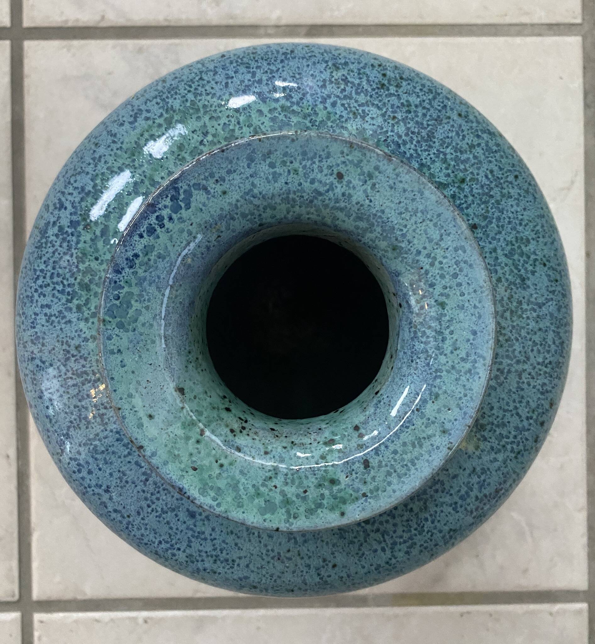 Blue vase by Lawel West Germany