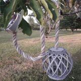 Rope suspension + wicker ball
