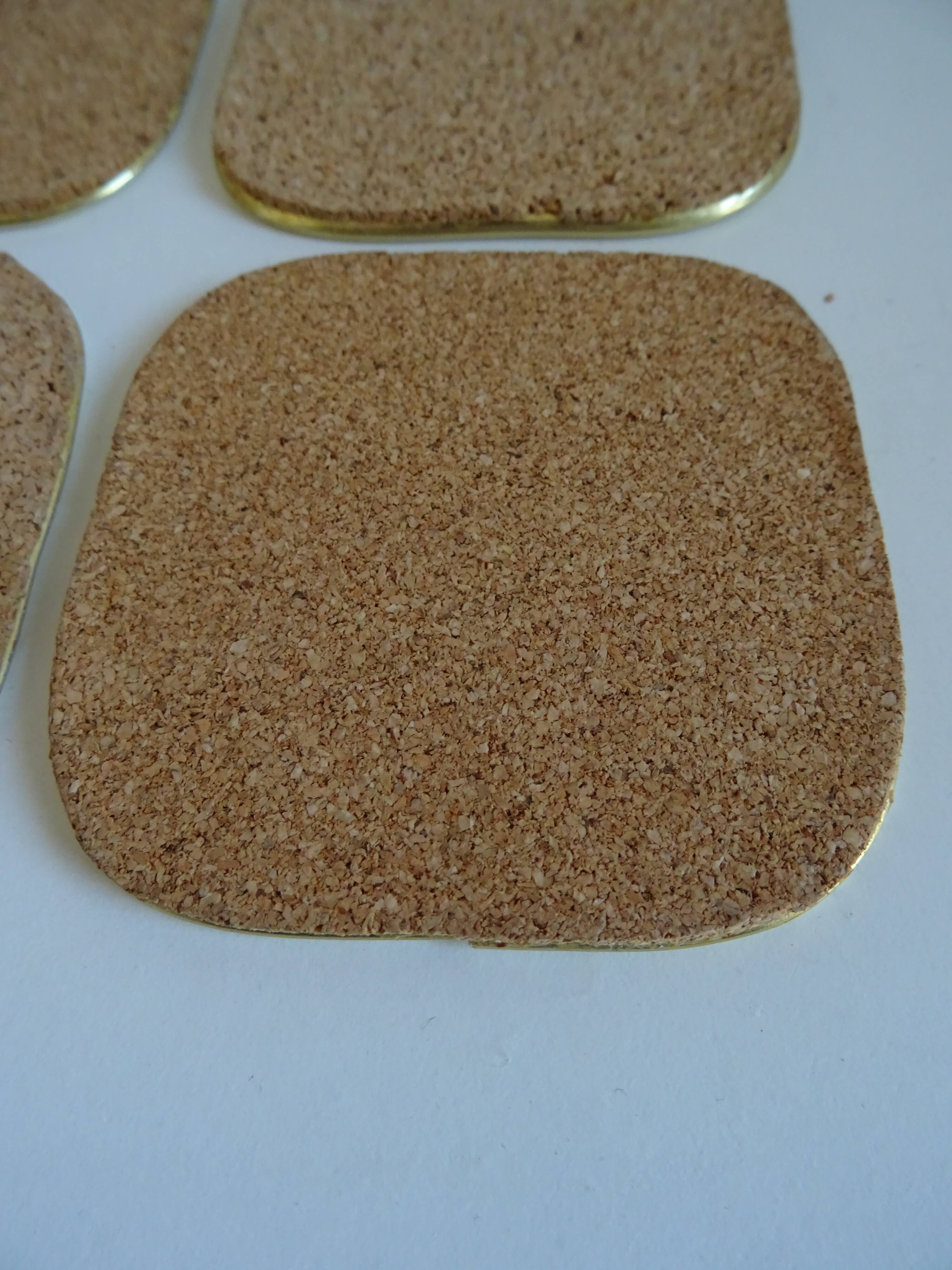 Series of 6 vintage mother-of-pearl coasters