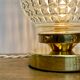 Lampe à poser globe vintage en verre moulé