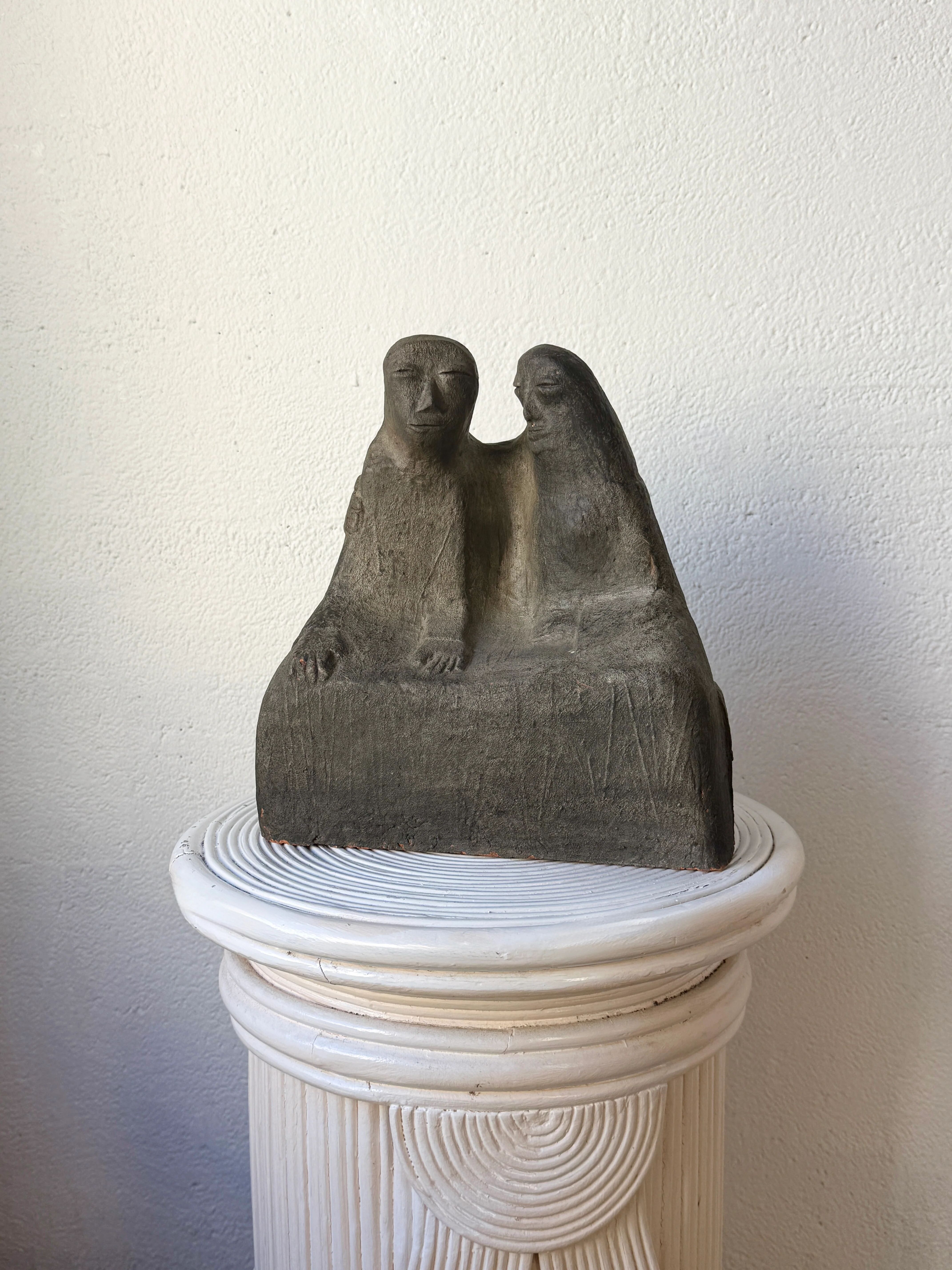 Sculpture en céramique "Coppia" Clizia (Mario Giani), Italie, 1970s