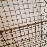 Metal basket basket wire mesh vintage brass mail storage wall magazine magazine holder