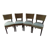 Set of 6 studded velvet chairs
