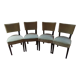 Set of 6 studded velvet chairs